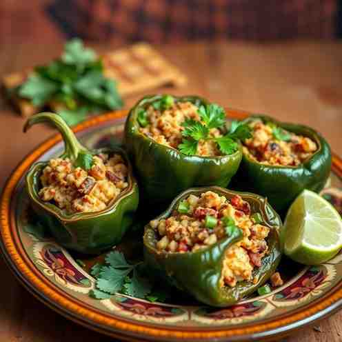 Guatemalan Chiles Rellenos - Stuffed Poblano Peppers Recipe