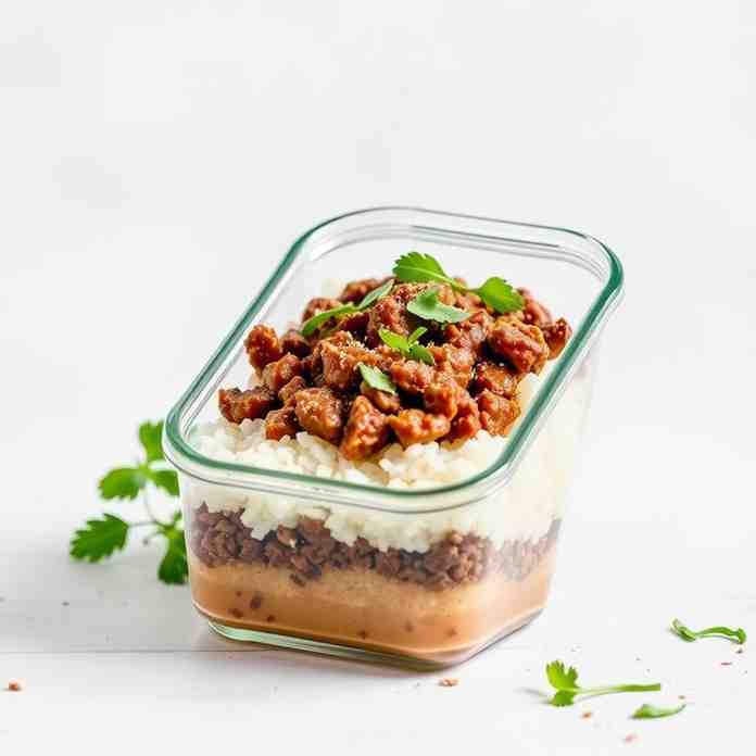 Ss Rice Prep Kousa for One - Easy Ground Beef & Rice Meal Prep | CulinaryCreationss
