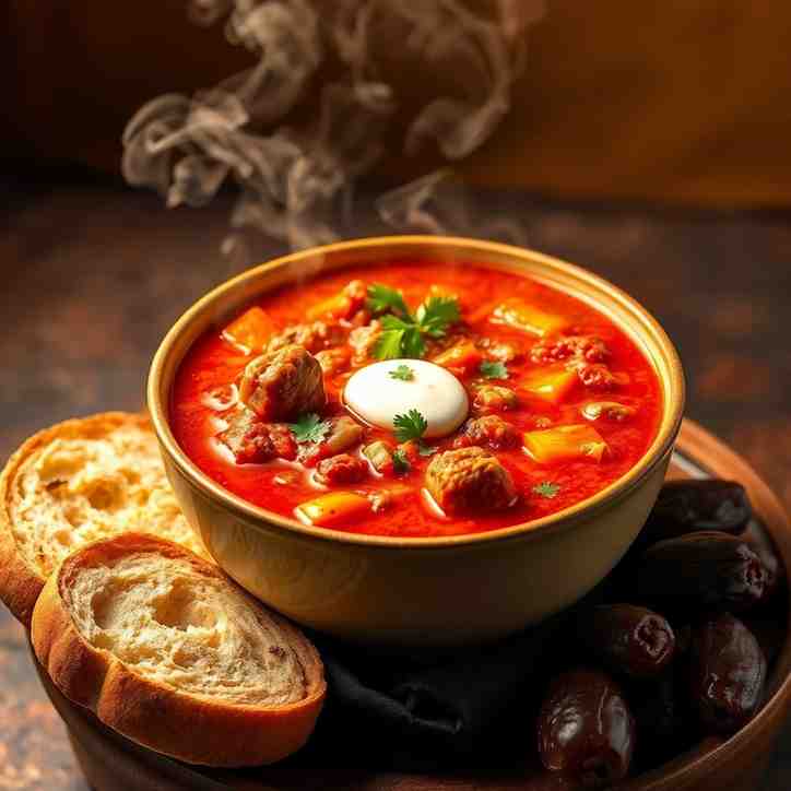 Algerian Chorba Frik Spicy Broth Soup Recipe | CulinaryCreationss