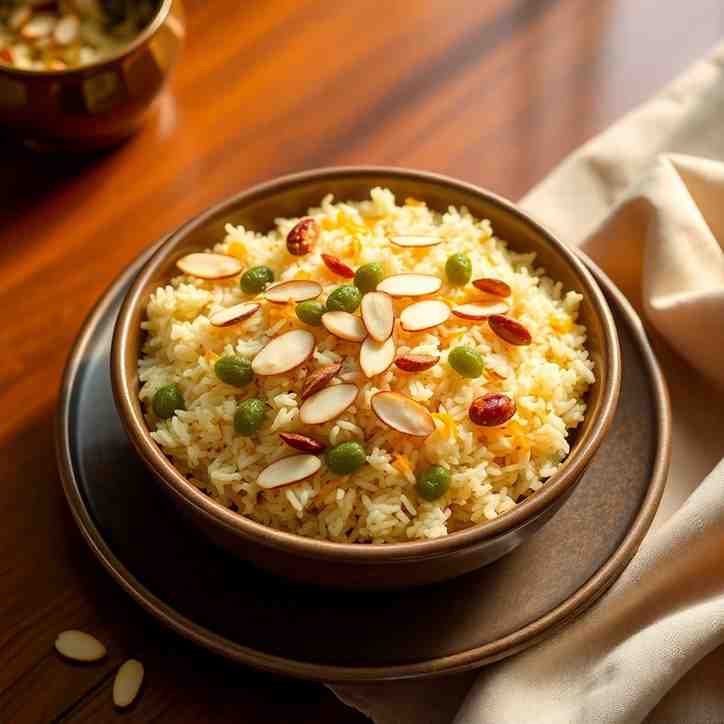Haft Mewa Pulao Recipe Sweet Rice with Sliced Almonds