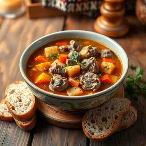 Hearty Kazakh Lamb & Vegetable Soup Recipes with Meat