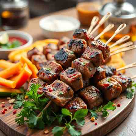Hilib Geel - Best Marinated Meat Skewers Recipe