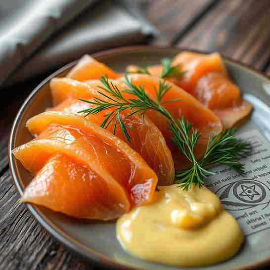 Homemade Gravlax - Cure Salmon with Dill & Mustard Sauce