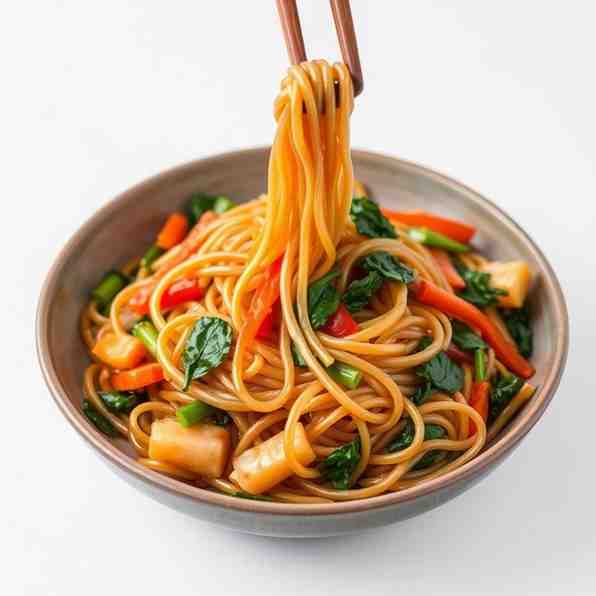 Japchae - Glossy Korean Glass Noodles