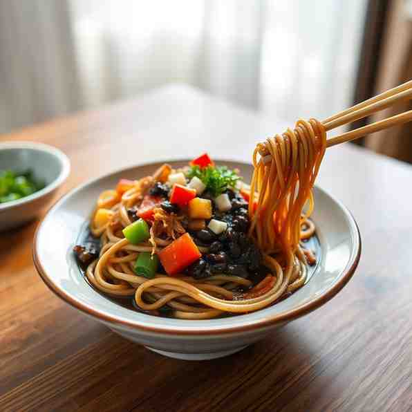Jjajangmyeon (Korean Black Bean Noodles) Recipe