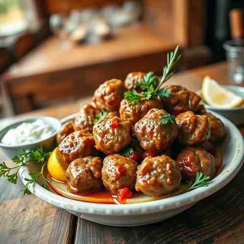 Keftedes - Easy Pork and Beef Meatballs Recipe