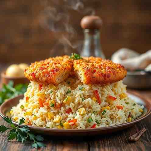 Kurdish Pilaf - Crispy Rice Pot Perfection