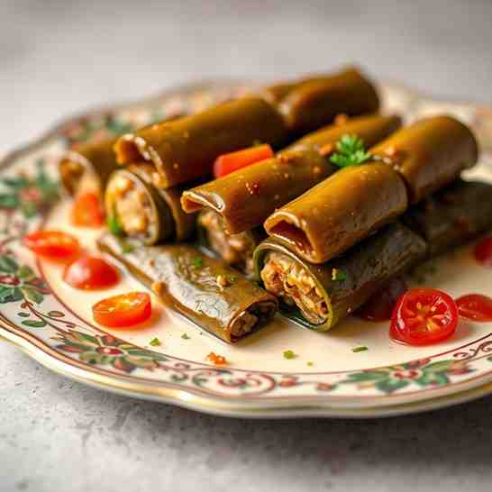 Lebanese Stuffed Grape Leaves (Warak Enab)