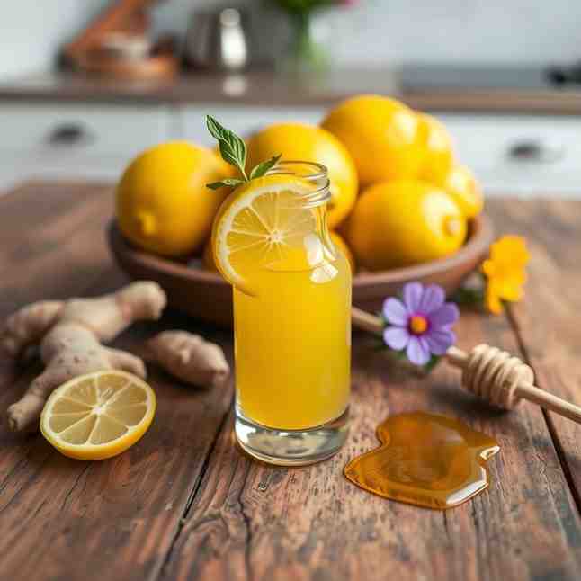 Easy Lemon Honey Ginger Shot Recipe