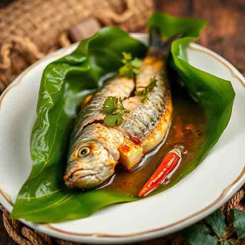Maboke - Steamed Fish Recipe in Banana Leaves (CAR)