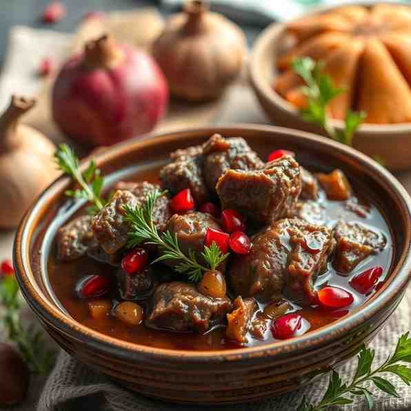 Nar Govurma - Best Lamb Stew Recipe with Pomegranate & Chestnuts