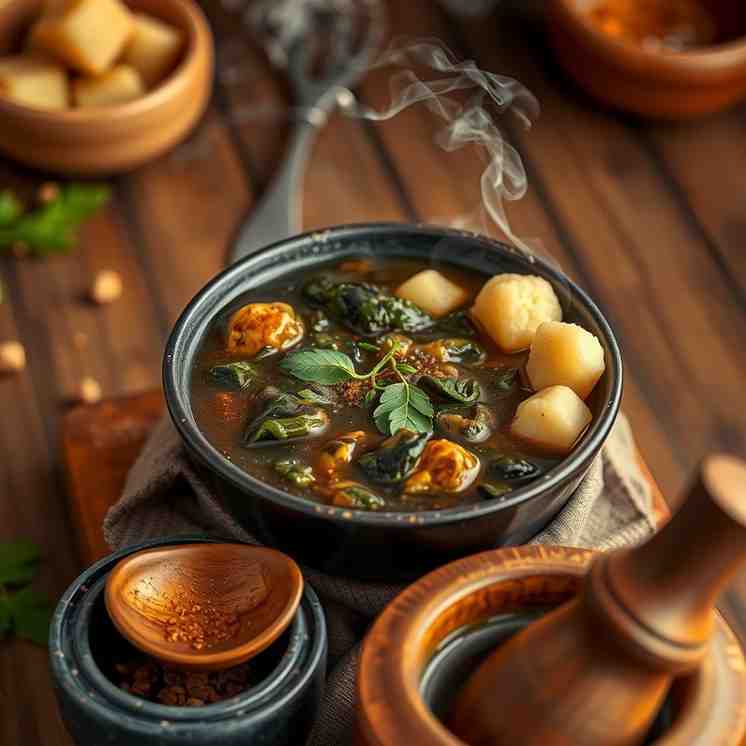 Nigerian Black Soup - Easy Recipe for Fufu & Soup