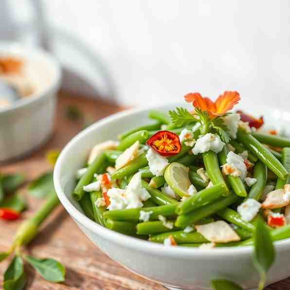 Micronesian-Inspired Green Bean Salad - Easy Coconut Cream Recipe