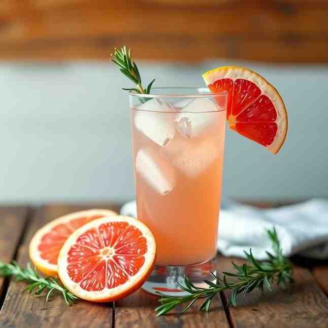 Homemade Pink Grapefruit Sparkling Drink - Refreshing & Healthy