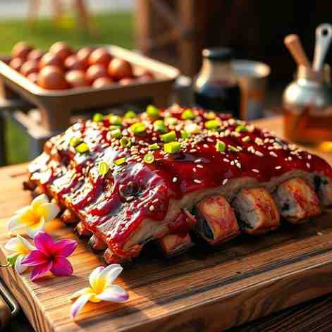Polynesian Grilled Pork Ribs Recipe - BBQ