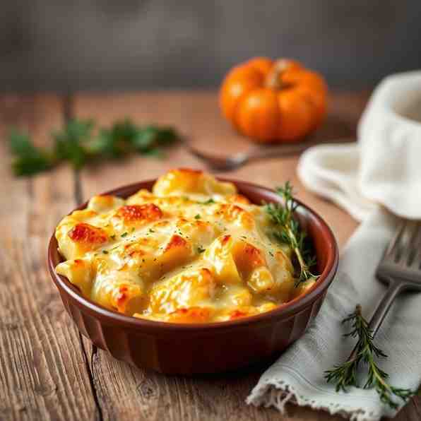 Pumpkin & Cheddar Scalloped Potatoes