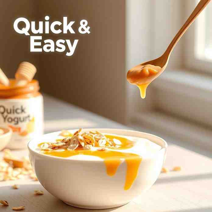Quick & Easy Breakfast Yogurt - peanut butter, Oats & Honey