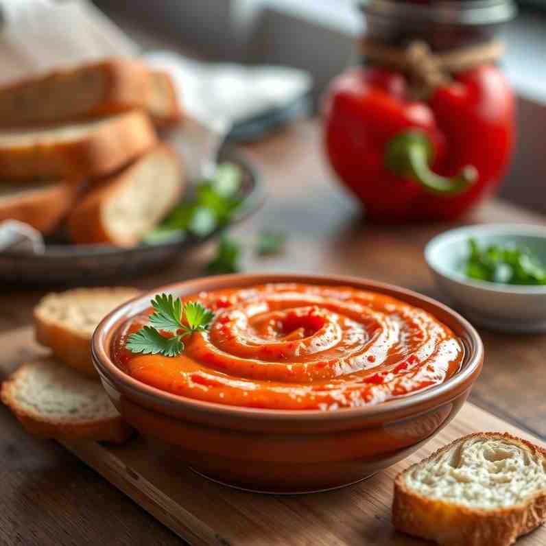 Bulgaria - Easy Homemade Red Pepper Dip (Lyutenitsa)
