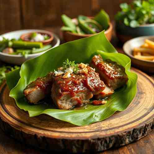 Samoan Pork Short Ribs Recipe - Slow-Cooked in Banana Leaves