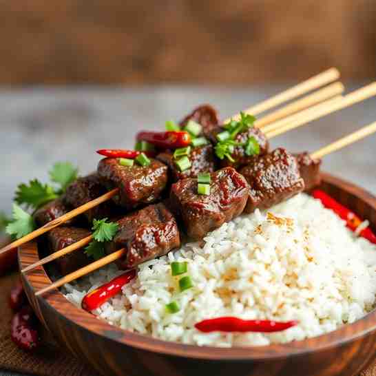 Sate Padang - Spicy Beef Satay & Dried Red Chilies Recipe