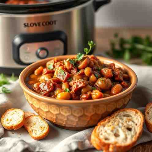 Slow Cooker Beans & Pork Recipe - Voanjobory Stew