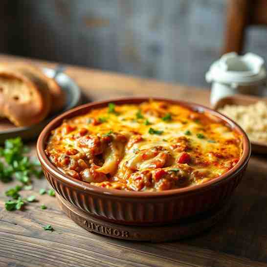 Sopa So'o - Paraguayan Hamburger & Cheese Casserole