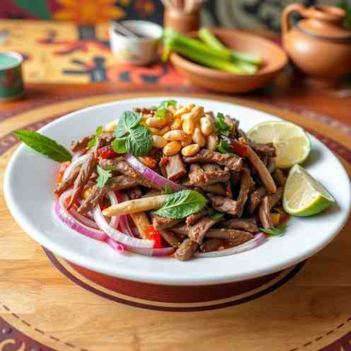 Cambodian Plea Sach Ko - Spicy Beef Salad