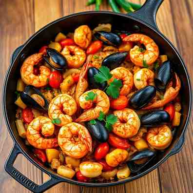 Spicy Creole Seafood Skillet - New Mix Seafood Recipe