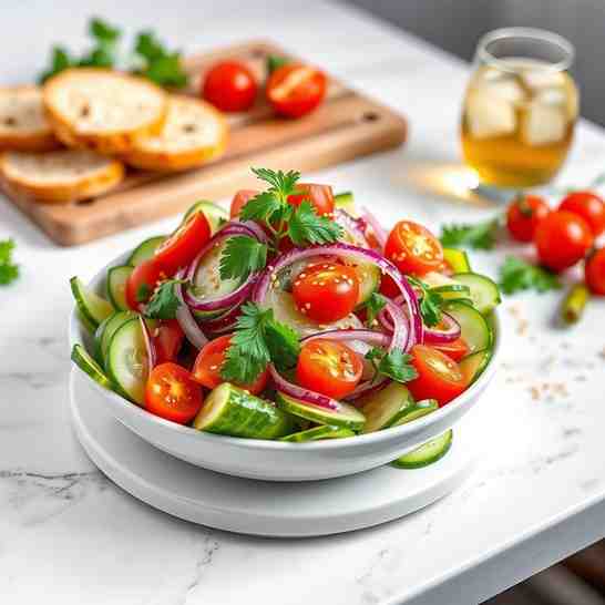 Crisp & Spicy Cucumber Salad Recipe
