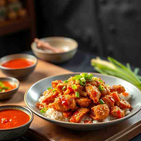 Spicy Korean Chicken & Rice Cakes - Dakgalbi Recipe