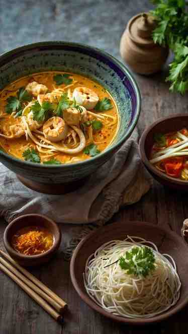 Spicy Noodle Laksa - Recipe for Home Cooks