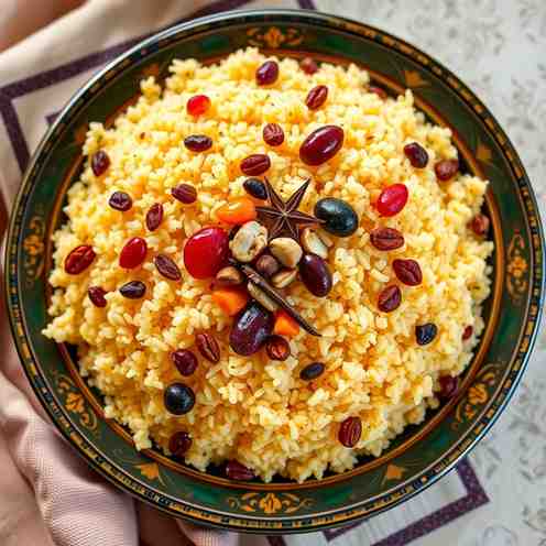 Fluffy Algerian Mesfouf - Sweet Couscous