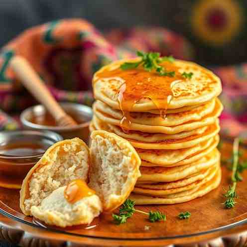 Sweet Honey Somali Canjeero - Easy Fermented Pancakes