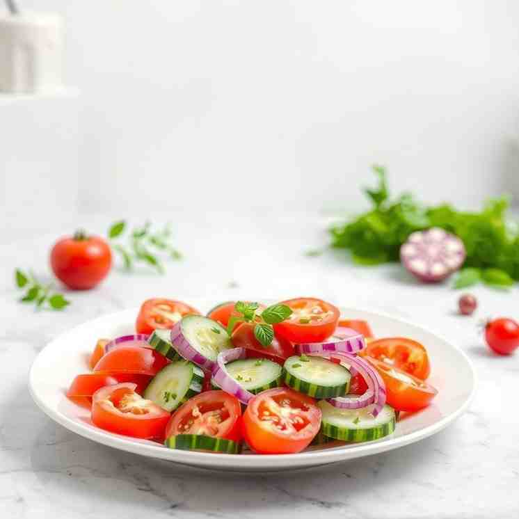 Easy Tomato Cucumber Red Onion Salad Recipe | Fresh & Simple
