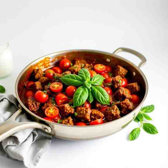 Olive Oil-Infused Tomato Meat Sauce | Easy Dinner Recipe