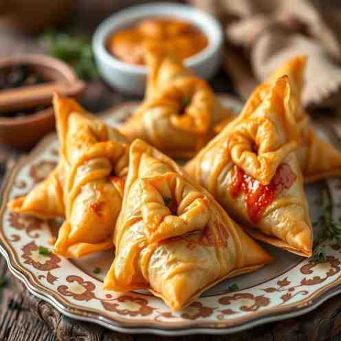 Uzbek Samsa Recipe - Flaky Pastries (Like Filo Dough)