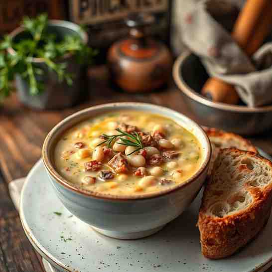 White Bean Soup Recipe with Smoked Pork