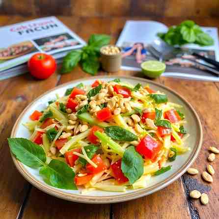 Zesty Bok Lahong - Cambodian Papaya Salad Recipe