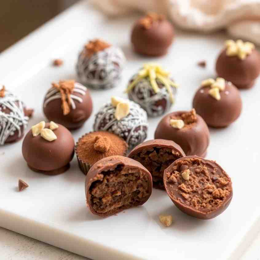 Easy No-Bake Chocolate Cake Truffles (Kartoshka Recipe)